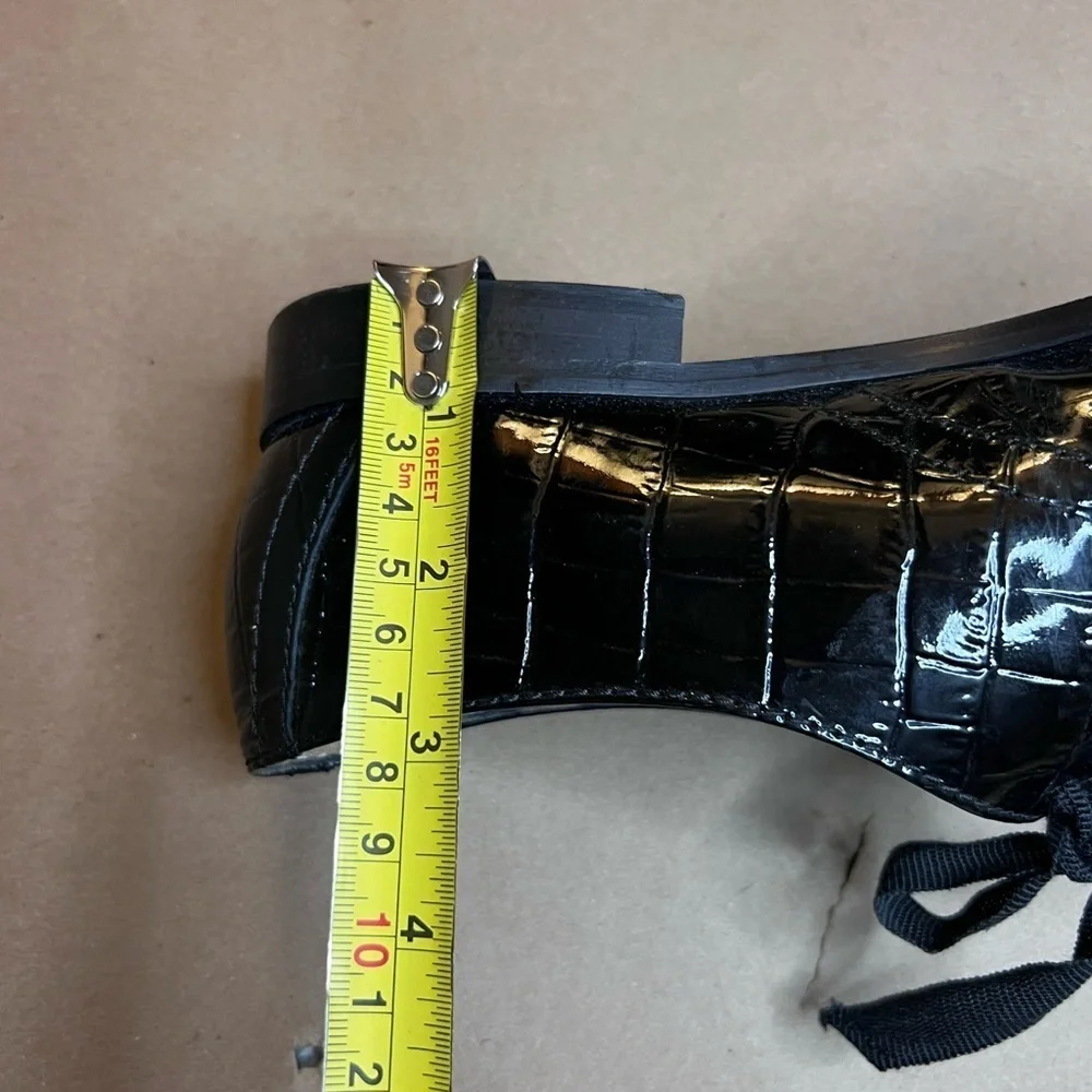 Kate Spade New York Black Patent Leather Oxford Shoes Italy Women’s Size 8B